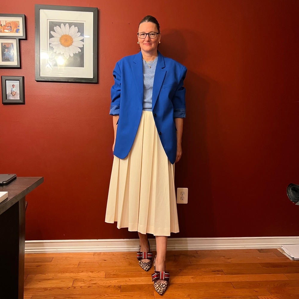 The Frankie Shop Oversized Bea Blazer Royal Blue Medium - Picture 10 of 10